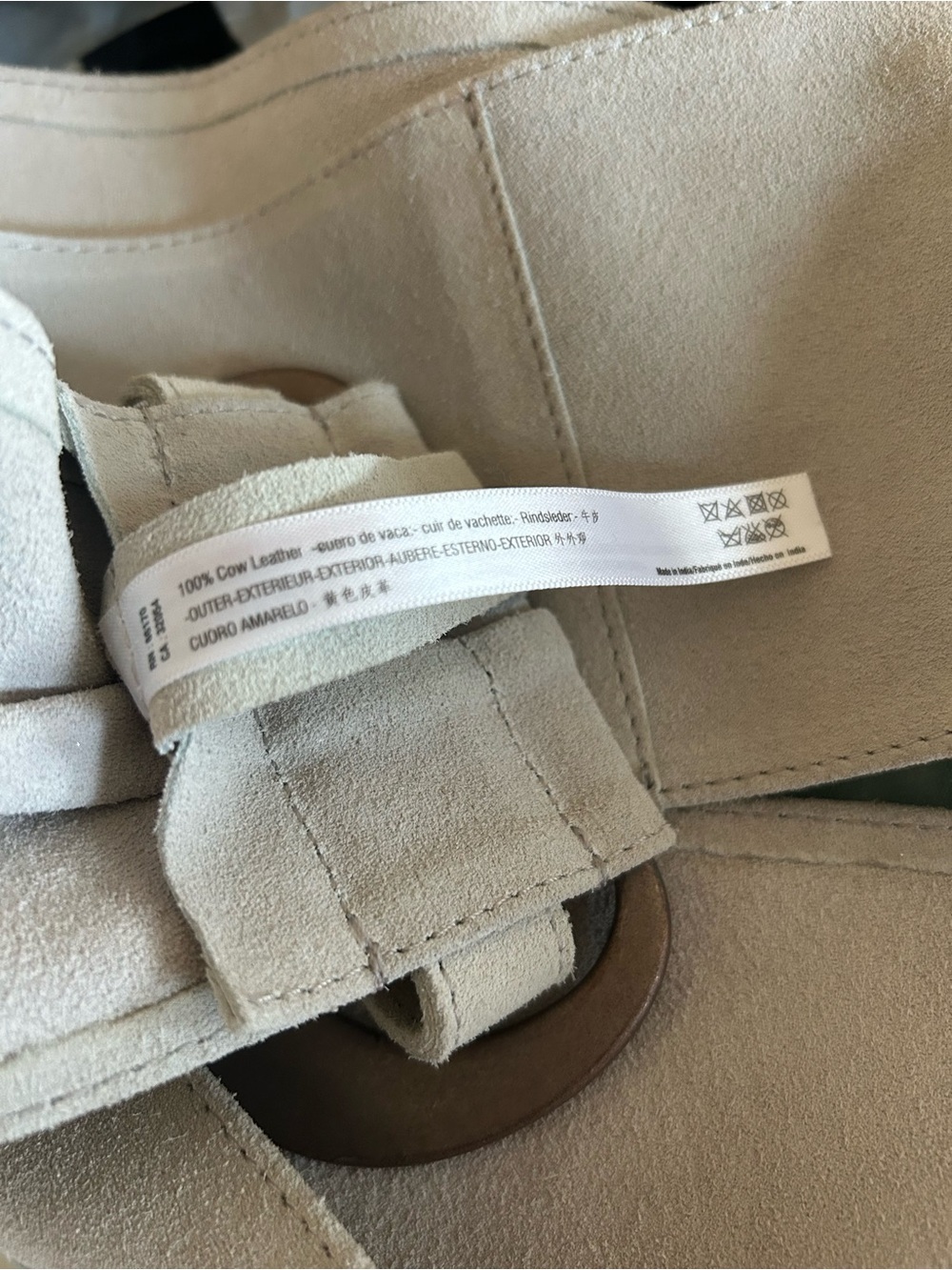 Free People Suede Wrap Belt grey with Round Buckle S/M - Picture 8 of 10